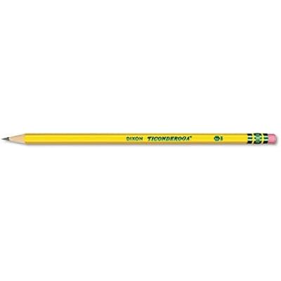 Dixon Ticonderoga Pre-Sharpened Pencil, #2, Yellow Barrel-12 ct, 2 pk